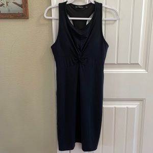 Athleta Navy Twist-Front Sleeveless Dress